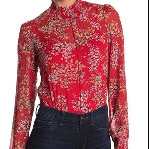 Socialite Vibrant Red Floral Bodysuit